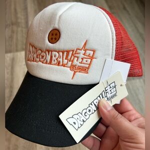Zara x Dragon Ball Z White and Black Cap with Orange Accents
